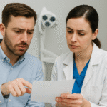 A patient and dentist discussing treatment options during a consultation, symbolizing the importance of waiting periods in dental insurance