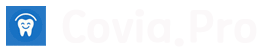 Covia.Pro logo with a smiling tooth icon on the left and clean modern typography on the right